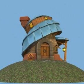 Karikatür Kır Evi 3D modeli