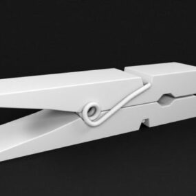 Office Wooden Clothespin 3d model