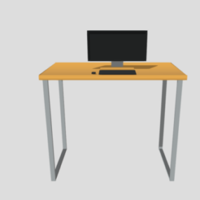 Simple Workstation Desk דגם תלת מימד