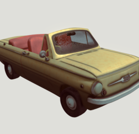 Vintage Car Zaz Convertable 3D-malli