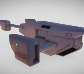Xwing Spaceship With Space Gun 3d model