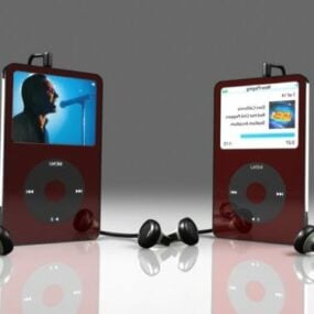 Reproductor multimedia iPod modelo 3d