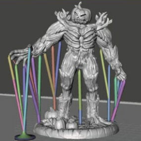 Karakter Jack Lantern Golem 3d-modell