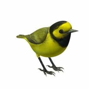 3D model zeleného ptáka