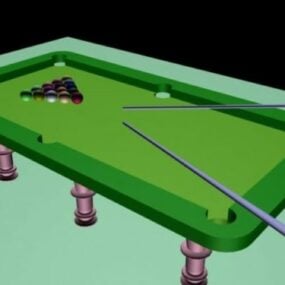 Lowpoly Pooltafel 3D-model