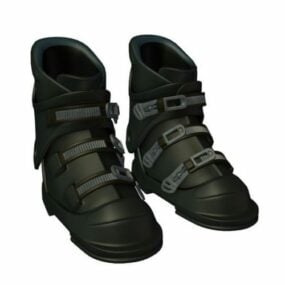 Zwarte man laarzen 3D-model