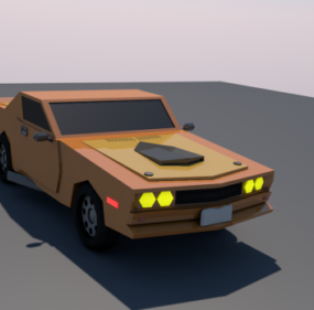 Lowpoly गेमिंग सेडान कार 3डी मॉडल