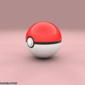 3D-Modell eines Pokeballs aus Kunststoff