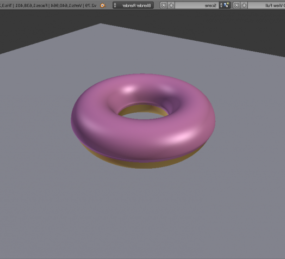 Donut Lowpoly 3d modell