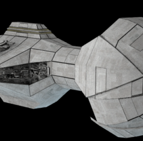 Lowpoly 宇宙船の3Dモデル