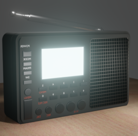 Black Vintage Radio 3d model