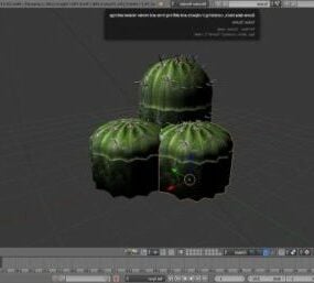 Kaktus Lowpoly 3D-modell