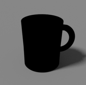 Tazza da caffè con libro modello 3d