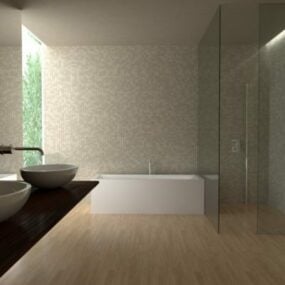 3d модель мінімалістичного дизайну ванни