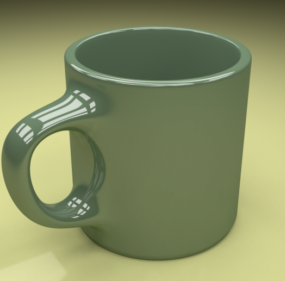 Green Ceramic Mug 3d model