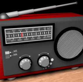 Gammal stil radiobox 3d-modell