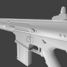 Fn Scar Gun Lowpoly μοντέλο 3d