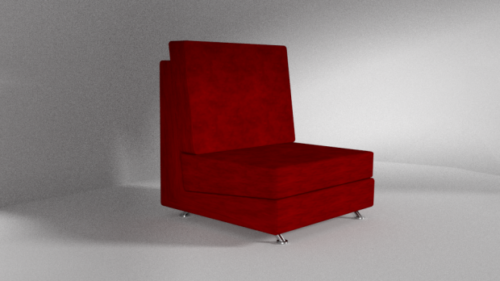 Krzesło z czerwonego materiału