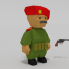 Rigged Communist Soldier Lowpoly