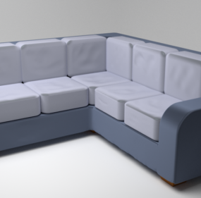 High Back Corner Sofa V1 3d model