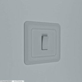 Interruptor de luz blanca modelo 3d