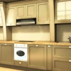 Kitchen Furniture With Accessories 3d model