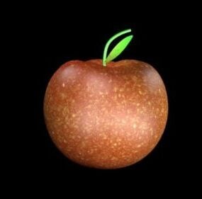 Lowpoly modelo 3d de manzana