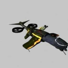 Fliegendes Propellerzirkusflugzeug 3D-Modell