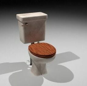 Toilet houten kap 3D-model