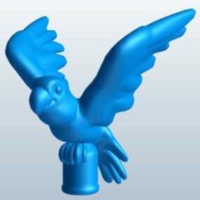 Patung Burung Nuri Lowpoly Model 3d