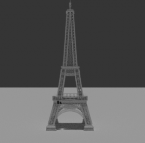 Menara Eiffel Lowpoly Model 3d