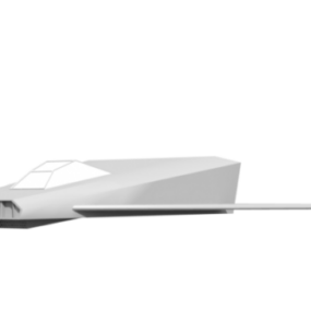Model 3d Pesawat Luar Angkasa Sederhana