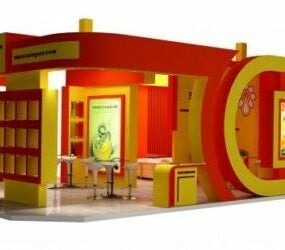 غرفه نمایشگاهی چینی مدل سه بعدی