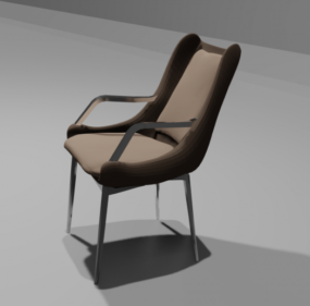 Modelo 3d de estrutura de metal de cadeira simples