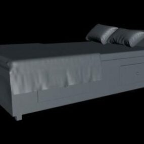 Tempat Tidur Dengan Kasur model 3d