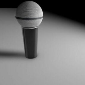 Modello 3d del microfono corto