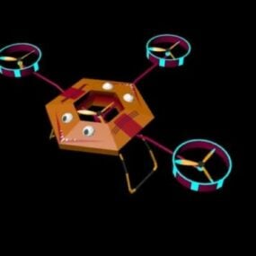 Futuristický 3D model dronu