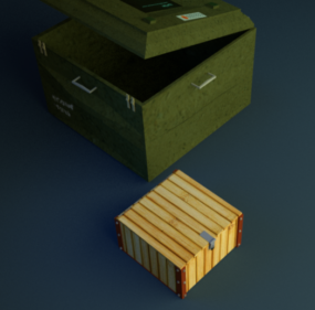 Model 3D kontenera wojskowego