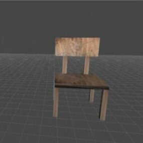 Vintage Wooden Chair 3d model