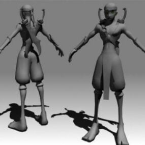忍者少女戦士3Dモデル