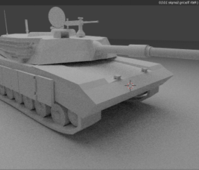 Modern Tank Design 3d model