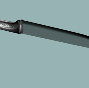 Krátký nůž do kuchyně 3D model