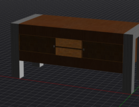 Tv Stand Wood Furniture 3d model