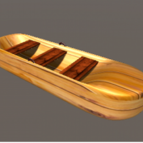 3д модель лодки деревянная