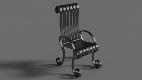 Kovová židle V1