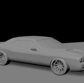 Dodge Challenger Lowpoly Coche modelo 3d