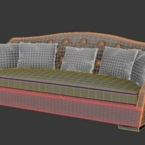Sofa wielbłąda z poduszką Model 3D