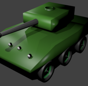 टैंक Lowpoly 3d मॉडल