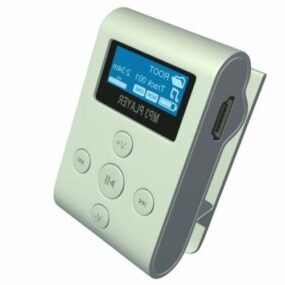 Mô hình 3d thiết bị nghe nhạc Mp3 màu trắng