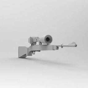 Lowpoly Army Sniper Rifle Gun 3d model